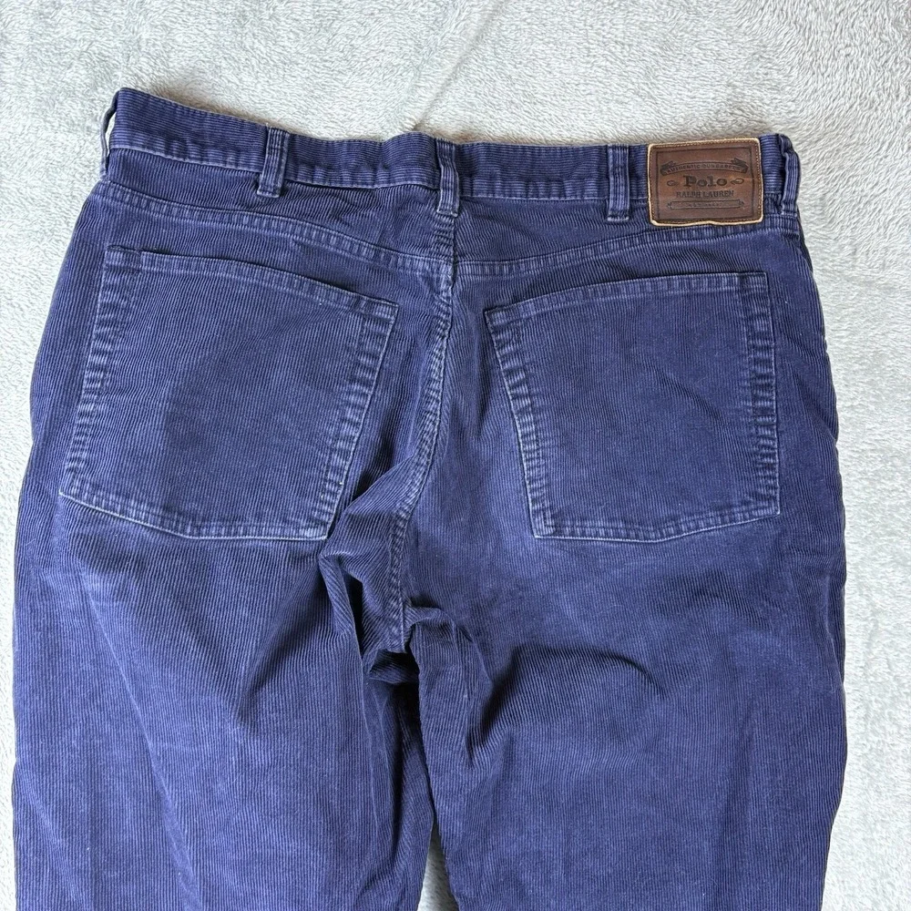 Polo Ralph Lauren Pants‎ Mens 36x32 (Fits 36x31) Blue Corduroy Classic Fit